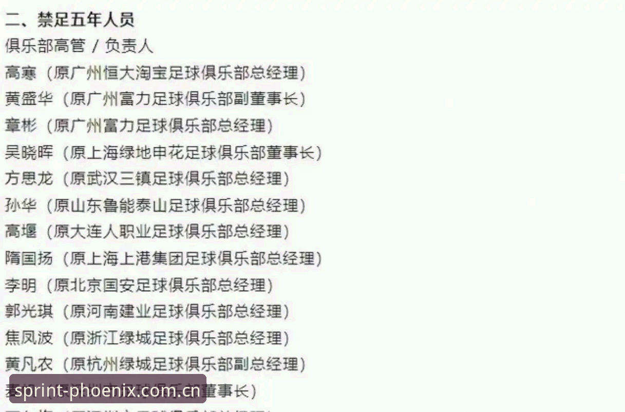 3大深层原因解析：足协第三批禁足名单如何重塑中国足球格局